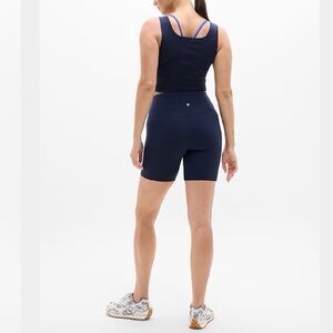 Athleta Elation Ultra High Rise 7" Short Navy XS like new